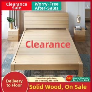 HUAYASEN | Economical Minimalist Single Pine Wood Bed 1.2m