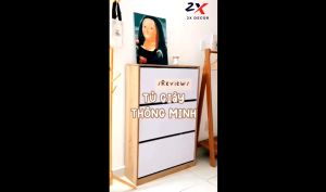 2X Decor - Tủ giày gỗ thông minh 3 cánh lật tiết kiệm diện tích - 2X062