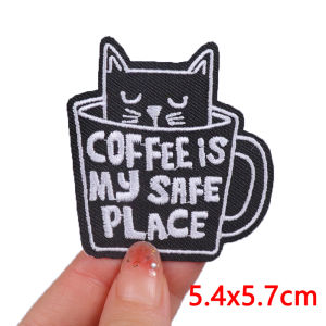 Funny Cat Avocado Patch Cartoon Sew Applique Iron On Patches For Clothing Animal Embroidered Patches On Clothes Ironing Stickers