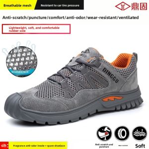 DINGGU | Safety Shoes for Men Smash Resistant Puncture Resistant Insulating Breathable Soft Bottom Odor Resistant