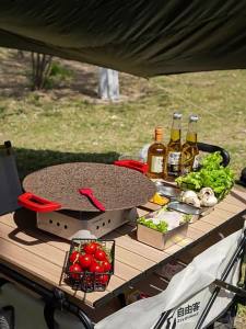 Amercook | Multi-Function Outdoor Gas Grill & Electric Cooker with Granite Griddle