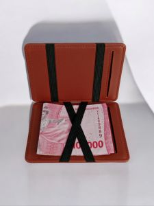 Mdn Flip Magic Wallet-Dompet kartu dan uang kertas pria wanita (kulit premium CH.004) dompet unik bisa sulap dompetnya masakini dengan penyimpanan uang kertas di jepit dikaret aman nyaman saat digunakan