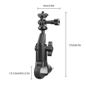 Motorcycle Bicycle Holder 360 Rotating Camera Monopod Mount for Insta 360 X2 X3 X4 Go Pro 12 11 10 DJI Action Camera Accessories
