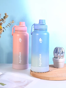 304 Stainless Steel 1000ML Thickened Water Cup Vacuum Insulated Outdoor Sports Thermos Cup