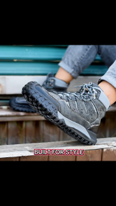 PRO Safety 1831 Mid Cut Safety Shoes Lace up Black Khaki Grey