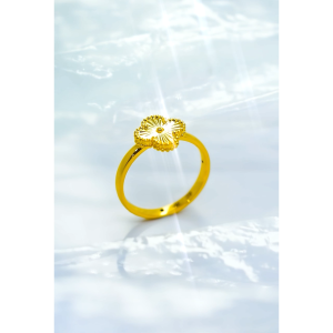 MJ Jewellery 916/22K Gold Clover Leaf Ring C100