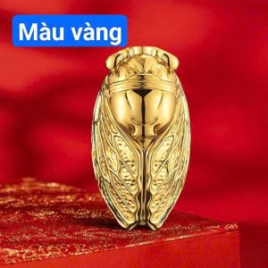 (Shop bán giá sỉ tặng phụ kiện) Bật lửa con ve sầu có 2 màu vỏ bằng kim loại xài gas. Shop tặng đầu bơm + dụng cụ chỉnh GAS