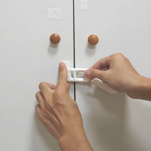 Baby Safety Lock Adhesive Refrigerator Lock Child Cabinet Door Lock Door Stopper Freezer Lock for Fridge Cabinet Drawer