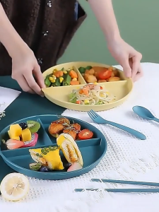 Gratis Semua -  Piring Makan Anak 3 Sekat Food Grade / Piring Makan Anak Stylish dan Praktis / 3 Compartment Food Grade Kids Plate