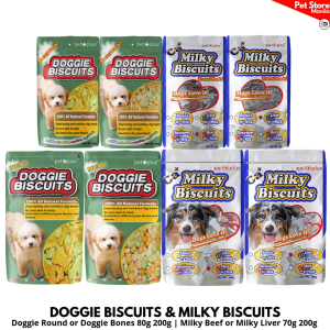 Doggie Biscuits or Milky Biscuits 70g 80g 200g Dog Treats Dog Biscuits