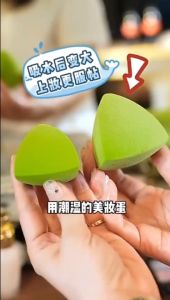Luckin Mart 4Pcs Makeup Sponge Beauty Blender with Egg Case with 4 Pcs Powder Puff Triangle Soft Powder Sponge Reusable Cosmetic Foundation Wet Dry Makeup Set Multi-colored