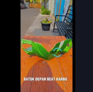 Batok Kepala Depan Beat Lama Karbu Hijau / Cover Batok Bagian Depan
