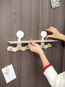 [Drill Free] Kitchenut Rak Dinding Dapur Suction Cup Entrance Wall Hook Storage Rack Wall Mounted Hanger 免钉厨房墙架