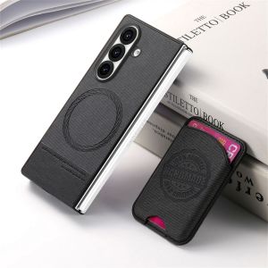 szhaiyu | 2In1 Detachable Leather Cards Solt Wallet Phone Case for Samsung Galaxy Z Fold 8 Ultra Z Fold 7 6 5 4 3 for Magsafe Back Cover