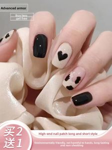 MONLEYTA | 2025 New Cat Eye Nail Art Wearable False Nails Autumn Winter Long Short Medium Length Finished Products Manicure Stickers