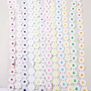 3 Yards/Lot Width 2.5cm 12 Colors Daisy Flower Lace Trim Knitting Wedding Embroidered DIY Garment Earring Sewing Supplies Crafts