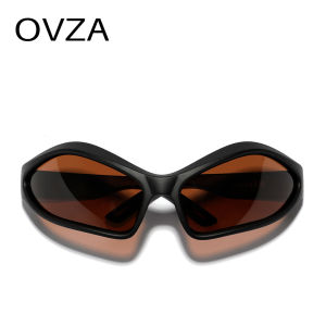 OVZA Fashion Mens Sunglasses Y2K Style UV40 Irregular Sports Eyewear Women S1069