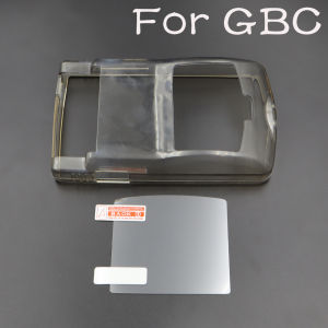1Set Transparent Shell TPU Soft Wear-Resistant Protective Cover & Screen Protector Film For GBA GB GBC GBP GBA SP Game Console