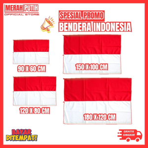 Merah Putih Store - COD Bendera Indonesia Merah Putih Kain Tebal Ukuran 120 x 80 150 x 100 Jumbo