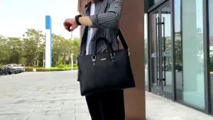 Cặp Da Công SởCặp Căn Phòng Cao Cấp Huabups 0908 Chất liệu Da PU Cực BềnCặp Đựng Laptop 14inh