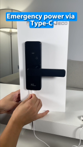 NGTeco Smart Door Lock Set Wifi Biometric Fingerprint Password Key Card Unlock 4 in 1 Semi-Automatic Security Door Lock
