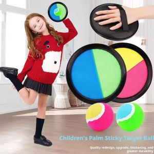 1Set Kids Sucker Sticky Ball Toy Outdoor Sports Catch Ball Game Set Throw And Catch Parent-Child Interactive Outdoor Toys