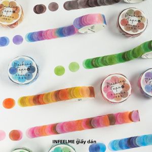 Stickers Punk | Dot Morandi INS Colorful Solid Salt Style Journal Photo Stickers