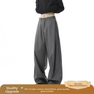 BWKA | Gray Drapey Wide Leg Trousers