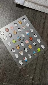 Bandai | Gấu Dễ Thương Mini Giảm Căng Thẳng Miếng Dán Decal Nhiều Thiết Kế Khác Nhau Vật Dụng Trang Trí Cho Móng Tay Nghệ Thuật Quà Tặng Trẻ Em Anime Phụ Kiện