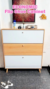 80/100/120CM Shoe Cabinet Wooden Flip Shoe Rack Organizer Family Storage Shoe Cabinet Organizer Ultra Thin Flip Bucket Organize Large Capacity Living Room/Apartment/Bedroom Entrance Shoe Cabinet