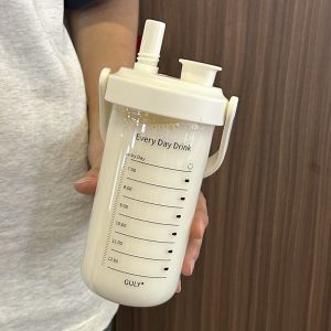 Portable Glass Milk Tea Cup with Straw