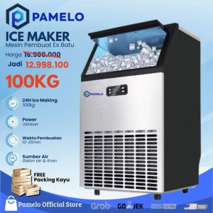 HICON HZB100 Mesin Pembuat Es Batu 100kg/Hari Ice Maker Big Capacity
