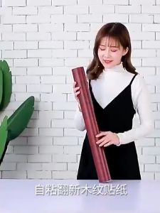 Wallpaper Sticker Dinding Kayu Coklat Tua Panjang 10Meter x Lebar 45cm