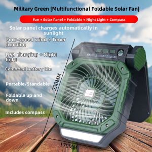 NIOYE | Long Battery Life Portable Outdoor Camping Fan with Light