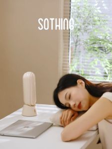 Sothing Fan Desktop Fan Standing Wind Tower Desktop Fan 3 Wind Speeds Type-C Rechargeable 4000mAh Long-lasting Wireless Table Fan Office and Home use