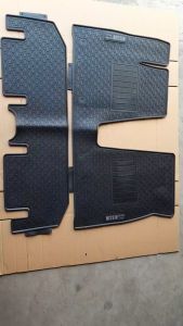 Thảm lót sàn xe Vinfast VF3 - Hàng CAO SU đúc không mùi chống trượt - MẪU NISSIN CHỮ XÁM