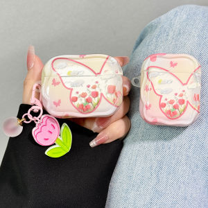 Silicone Protective Case for AirPods pro 2 Generation 3 Apple Bluetooth Earphones Tulip Soft Shell Transparent Design High-End Feel