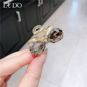 Crystal Butterfly Knot Hair Clip Alloy Diamond Embedded Sweet Temperament Small Size Hair Gripper Forehead Edge Clip