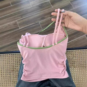 chaqi | เสื้อกั๊กสายเดี่ยวสไตล์อเมริกันสำหรับผู้หญิงในช่วงฤดูร้อน เสื้อคลุมกันหนาวทรงเข้ารูป เสื้อคลุมกันหนาวแบบสวมหัว