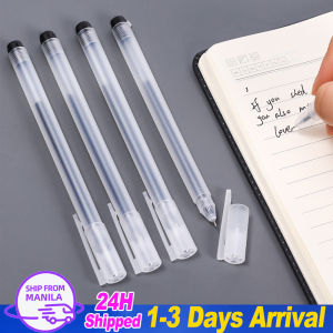 🔥Hot Sale🔥Transparent Frosted Gel Pen 0.5mm Matte Black Pen Replaceable Core School Office Writing Supplies