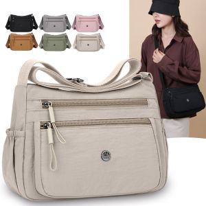 2025 New Fashion Multi-Layer Large Capacity Womens Bag Simple Casual Outdoor Mom Bag Lightweight Single Shoulder Slant Bag
