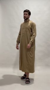 Gamis Pria Jubah Gamis Laki Laki Emboss Lengan Panjang Kain Katun Polyster Import Cocok Di Pakai Remaja Santri dan Orang Dewasa