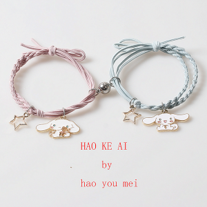 Sweet Cartoon Cinnamoroll Babycinnamoroll Suction Couple Bracelet for Boyfriend High Elasticity Small Rubber Band Cute Refreshing Hairtie