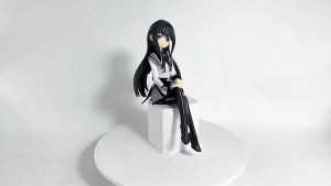 Bandai | Puella Magi Madoka Magica Akemi Homura Kaname Madoka Sitting Action Figure Vinyl Anime Pvc Statue Desktop Ornament Collectible
