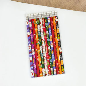 12/24 ชิ้นไม้ HB ดินสอยางลบคริสต์มาสฮาโลวีนฟุตบอลเด็กวาดดินสอของขวัญวันเกิด Bag Fillers เครื่องเขียน