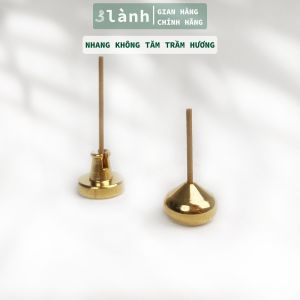 Đế Cắm Nhang Trầm Hương Đồng Đúc Hình Bầu/Núi Phong Cách Tối Giản