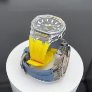 Bộ Kit Mod Trong Suốt Dành Cho G Shock GA2100 GA-B2100 Bộ Chuyển Đổi Vỏ Dây Đeo Cao Su Tương Thích Với Các Mẫu Đồng Hồ Thông Minh Khác