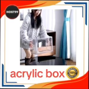 Crystal Action Figure Akrilik Box Display Box Full Acrylic Pop Mart Blind Box Kotak Pajangan