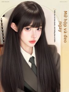 Natural Looking Black Straight Long Hair Full Wig