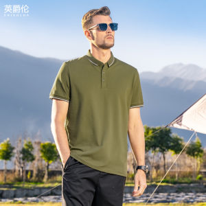 Enjeolon | Casual Short Sleeve 10 Color Options Shiny Pique Cotton POLO Shirt